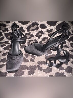 Ballet tie up style heels.